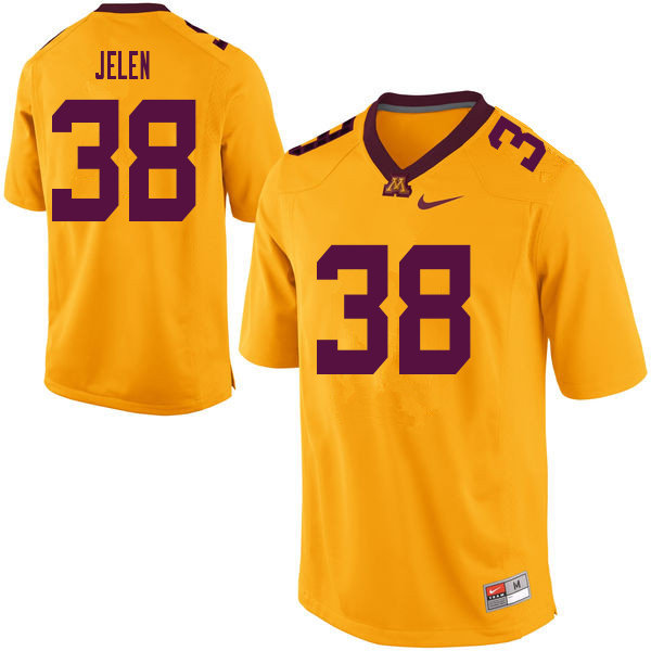 Men #38 Preston Jelen Minnesota Golden Gophers College Football Jerseys Sale-Yellow